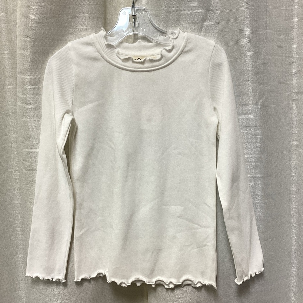 Long Sleeve White Kids Tee